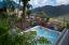 Hot tub and pool deck with amazing views