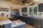Fully-equipped kitchen with stainless steel appliances