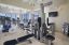 Well-equipped gym with ocean views